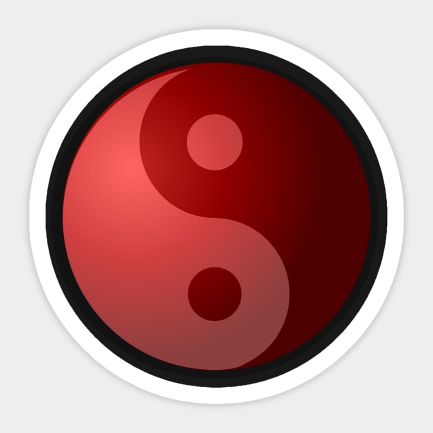 Neochi (red & black Yin Yang) Sticker by NeoBrawlTCG